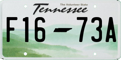 TN license plate F1673A