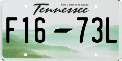TN license plate F1673L