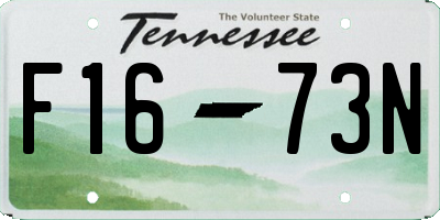 TN license plate F1673N