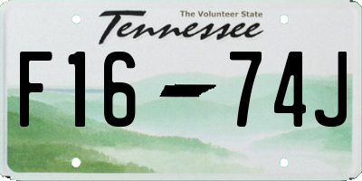 TN license plate F1674J