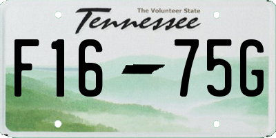 TN license plate F1675G