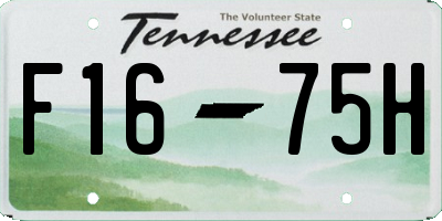 TN license plate F1675H