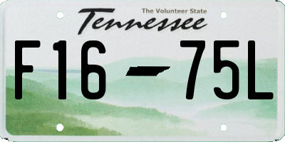 TN license plate F1675L