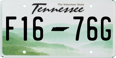 TN license plate F1676G