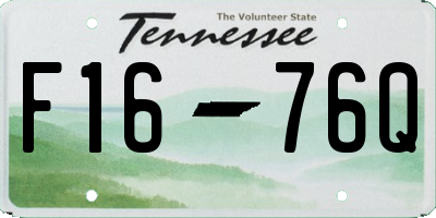 TN license plate F1676Q