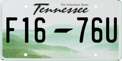 TN license plate F1676U
