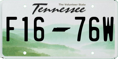 TN license plate F1676W