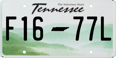 TN license plate F1677L