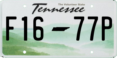 TN license plate F1677P
