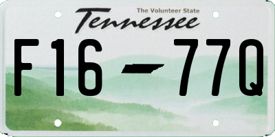 TN license plate F1677Q