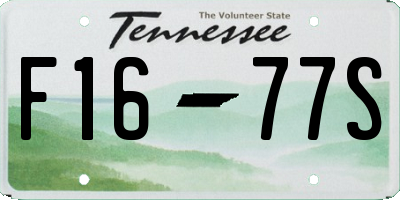 TN license plate F1677S