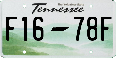 TN license plate F1678F