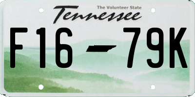 TN license plate F1679K