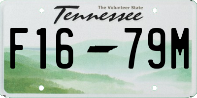 TN license plate F1679M