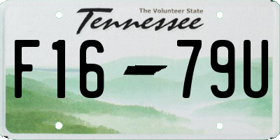 TN license plate F1679U