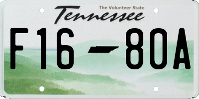 TN license plate F1680A