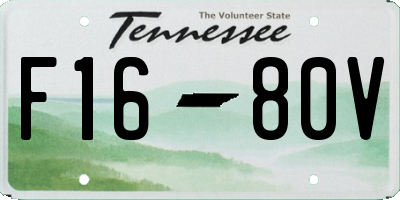 TN license plate F1680V