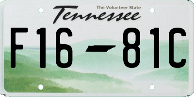 TN license plate F1681C