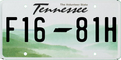 TN license plate F1681H