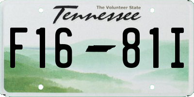 TN license plate F1681I