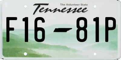 TN license plate F1681P