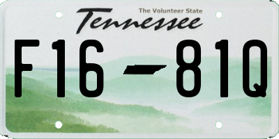 TN license plate F1681Q