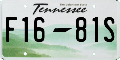 TN license plate F1681S