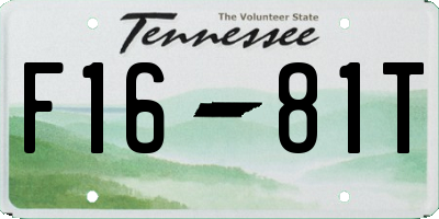TN license plate F1681T