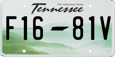 TN license plate F1681V