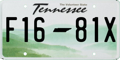 TN license plate F1681X