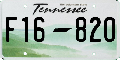 TN license plate F1682O
