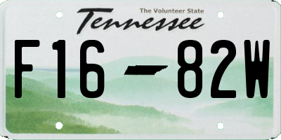 TN license plate F1682W