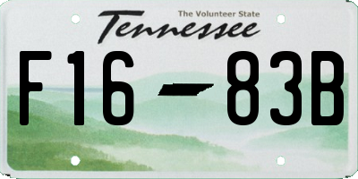 TN license plate F1683B