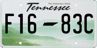TN license plate F1683C