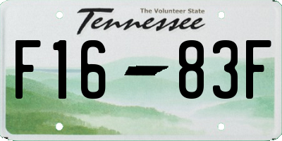 TN license plate F1683F