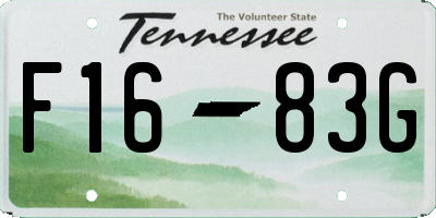 TN license plate F1683G