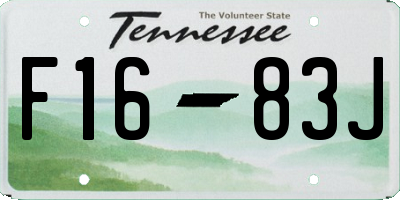 TN license plate F1683J