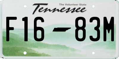 TN license plate F1683M