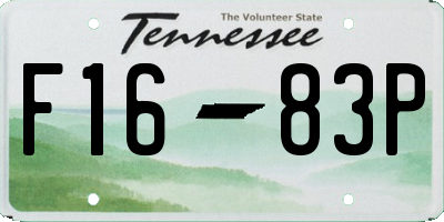 TN license plate F1683P