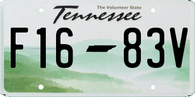 TN license plate F1683V