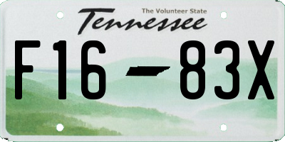TN license plate F1683X