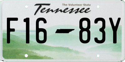 TN license plate F1683Y