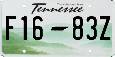 TN license plate F1683Z
