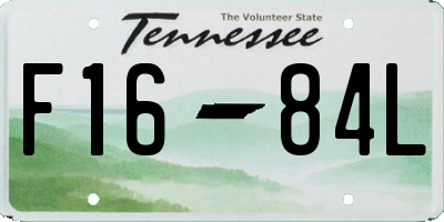 TN license plate F1684L