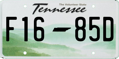TN license plate F1685D