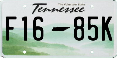 TN license plate F1685K
