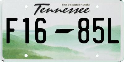 TN license plate F1685L
