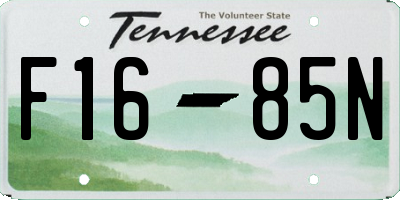 TN license plate F1685N