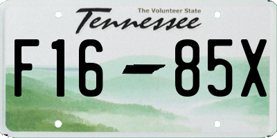 TN license plate F1685X