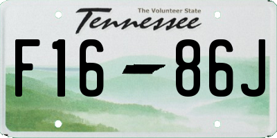 TN license plate F1686J